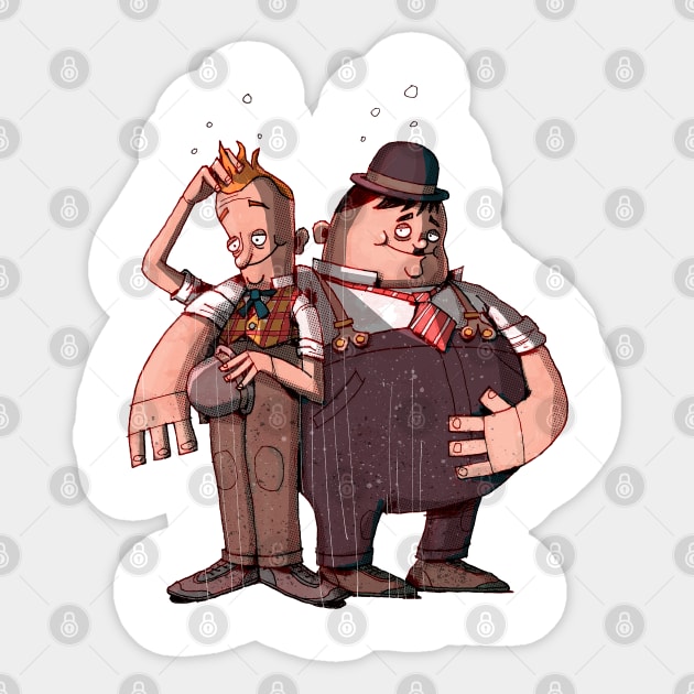 Laurel and Hardy Sticker by Kicksaus